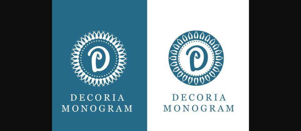 Decoria Monogram Font Poster 3