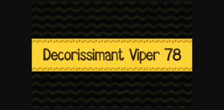 Decorissimant Viper 78 Font Poster 1