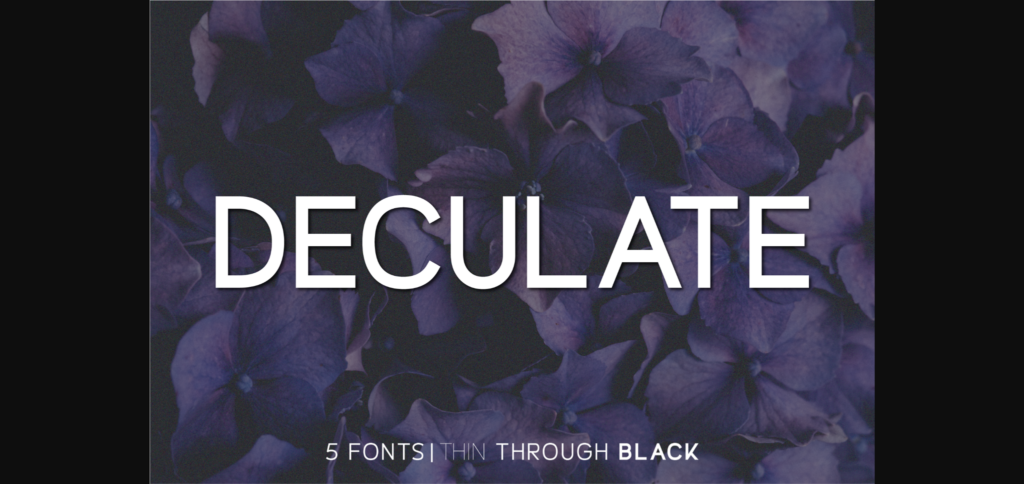 Deculate Font Poster 1