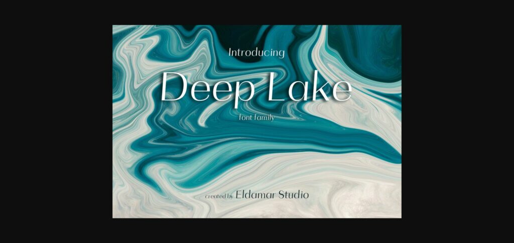 Deep Lake Font Poster 3