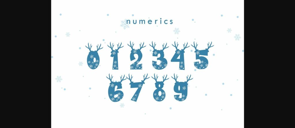 Deer Snow Font Poster 9