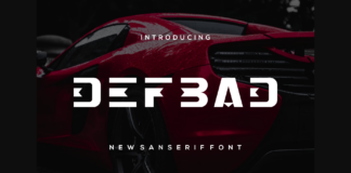 Defbad Font Poster 1