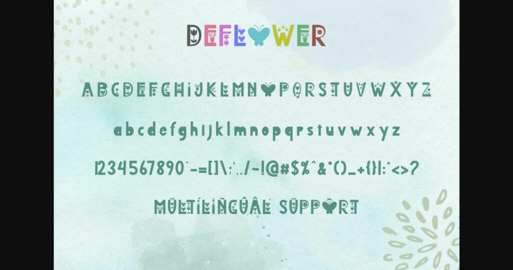 Deflower Font Poster 8