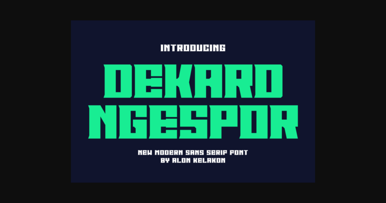 Dekard Ngespor Font Poster 3