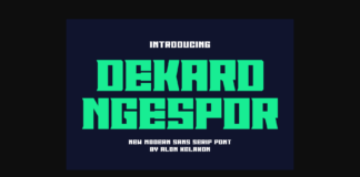 Dekard Ngespor Font Poster 1