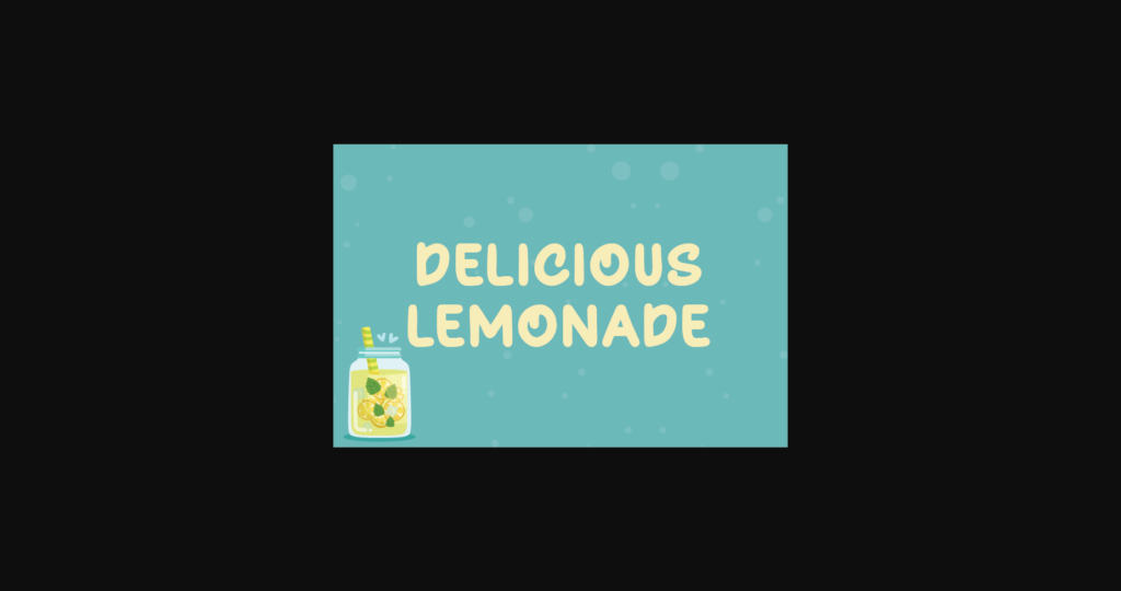 Delicious Lemonade Font Poster 1