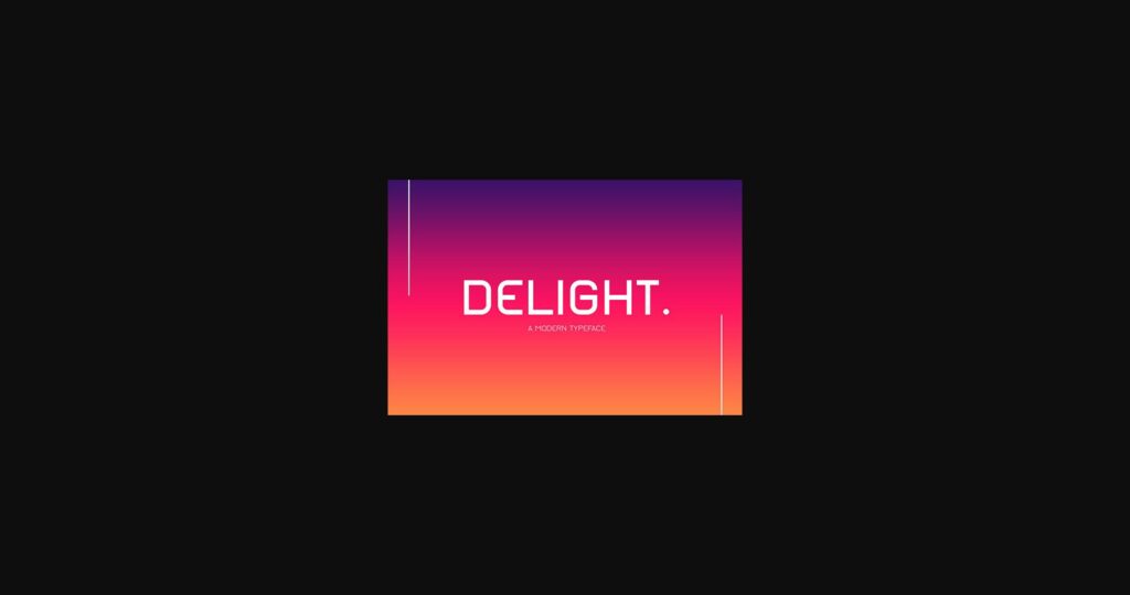 Delight Font Poster 3