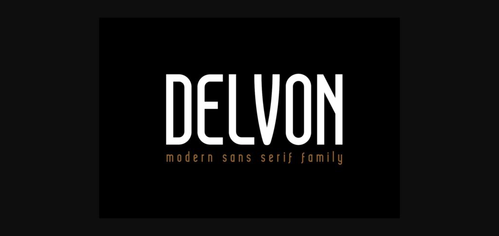 Delvon Font Poster 3