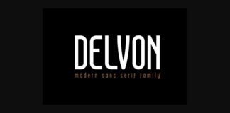 Delvon Font Poster 1