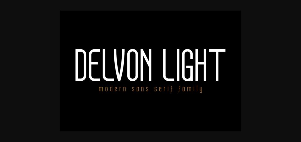 Delvon Light Font Poster 1