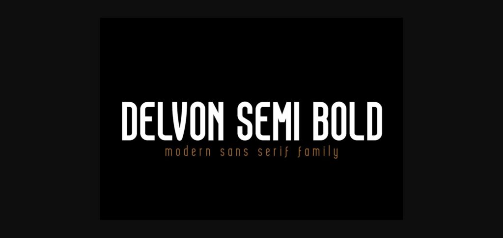 Delvon Semi Bold Font Poster 3