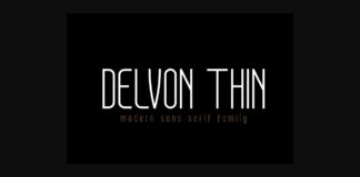 Delvon Thin Font Poster 1