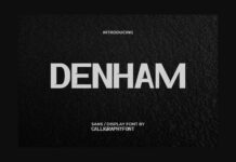 Denham Font Poster 1