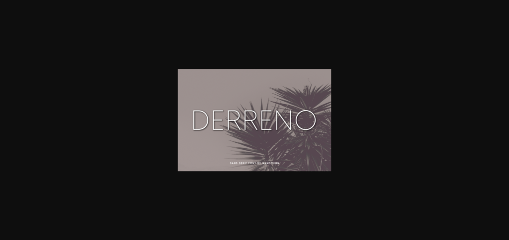 Derreno Font Poster 3