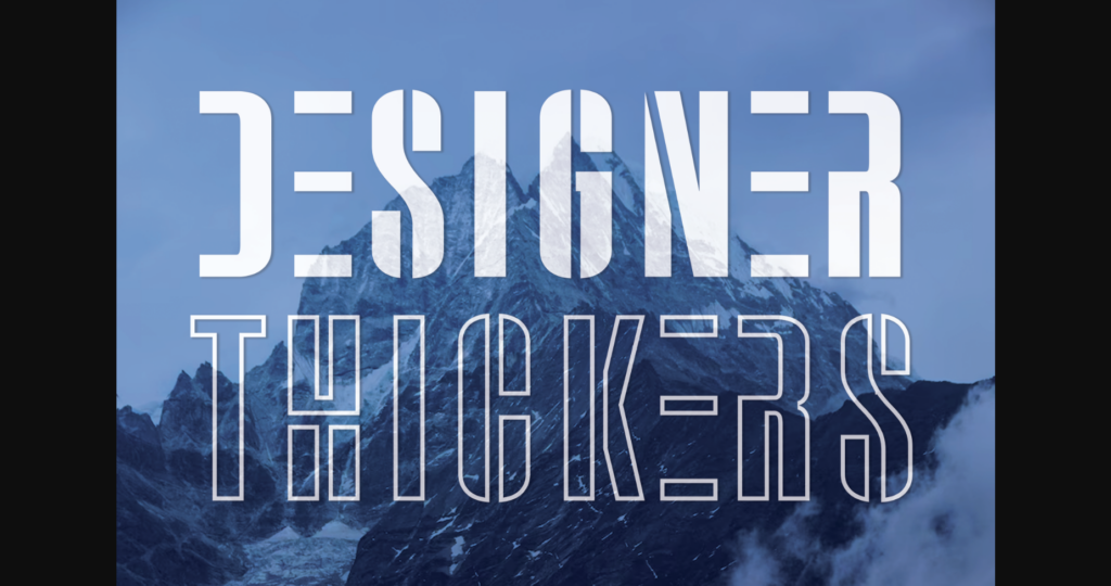 Designer Thickers Font Poster 3