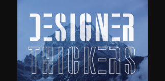 Designer Thickers Font Poster 1