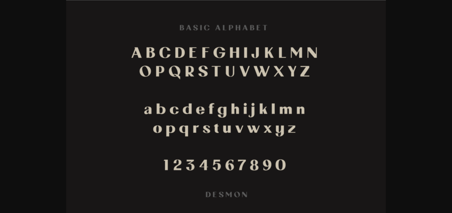 Desmon Font Poster 10