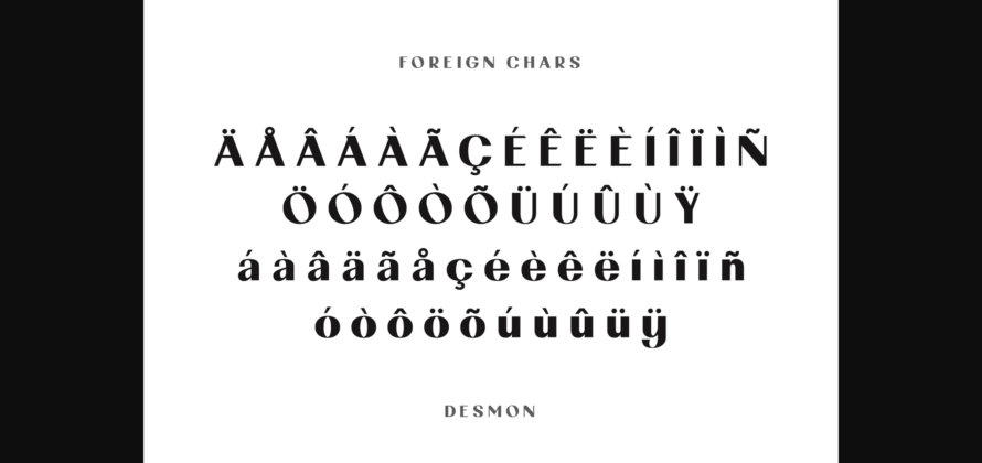 Desmon Font Poster 11