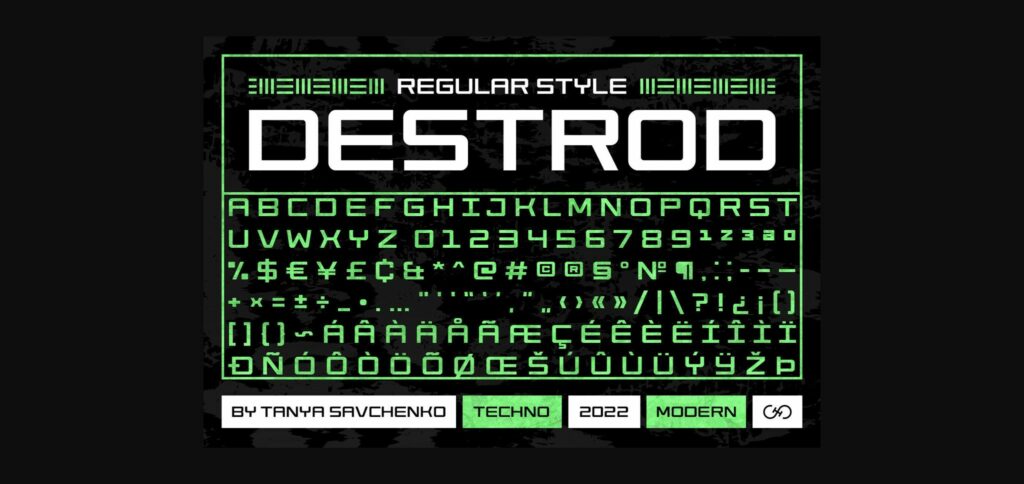 Destrod Font Poster 3