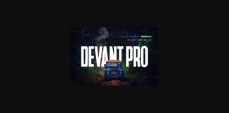 Devant Pro Font Poster 1