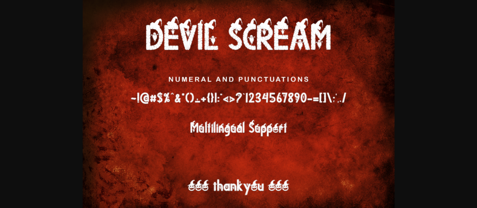 Devil Scream Font Poster 11