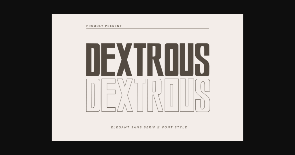 Dextrous Font Poster 3