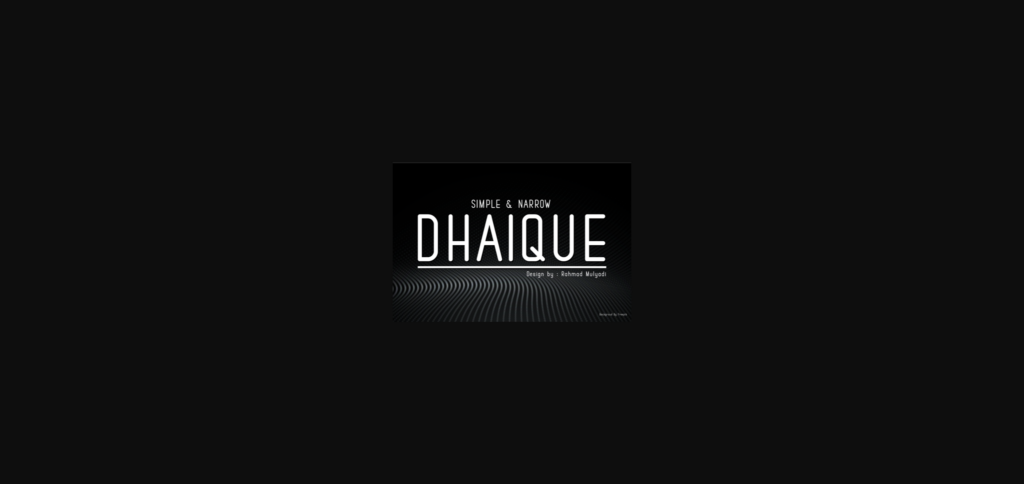 Dhaique Font Poster 1