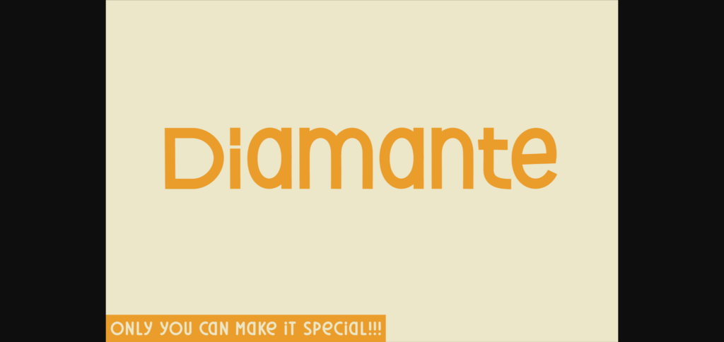 Diamante Font Poster 3