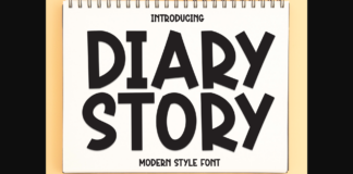 Diary Story Font Poster 1