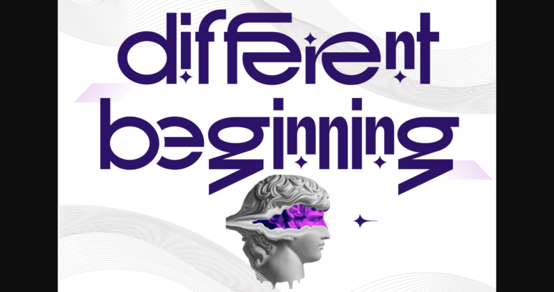 Different Beginning Font Poster 3