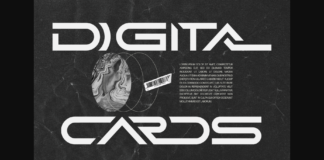 Digital Cards Font Poster 1