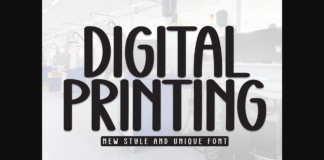 Digital Printing Font Poster 1