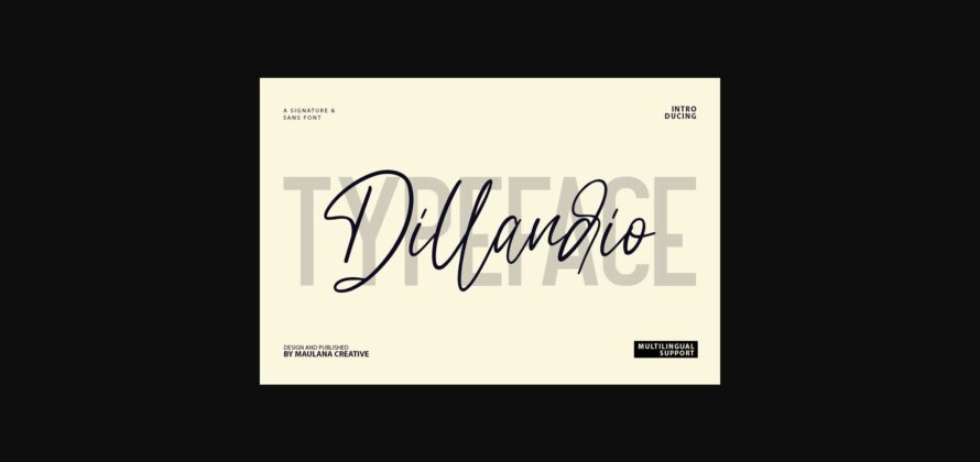 Dillandio Font Poster 3