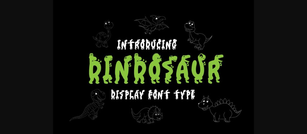 Dindosaur Font Poster 3