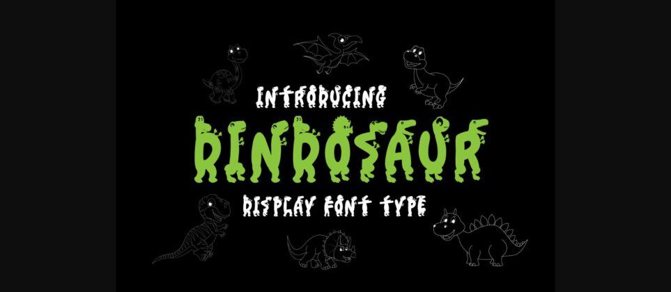 Dindosaur Font Poster 3