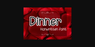 Dinner Font Poster 1