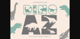 Dino Az Font Poster 1