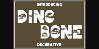 Dino Bone Font Poster 1