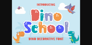 Dino School Font Poster 1