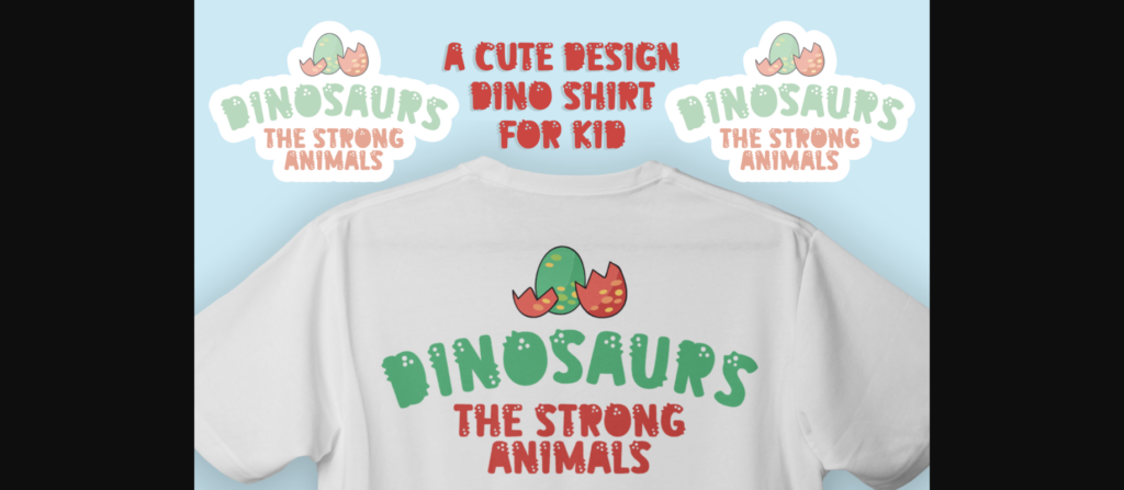 Dino School Font Poster 2