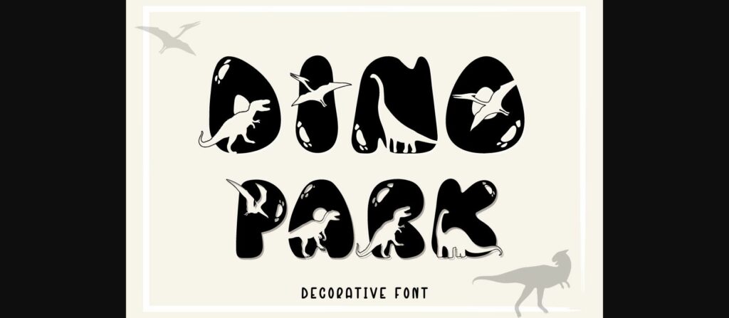 Dinopark Font Poster 1