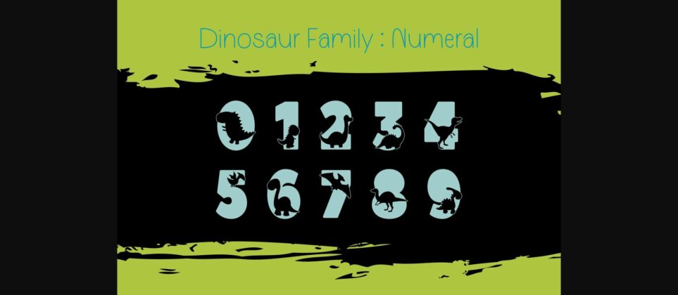 Dinosaur Family Font Poster 3