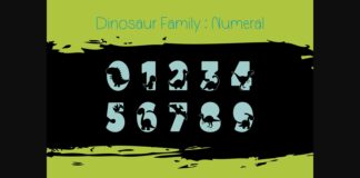 Dinosaur Family Font Poster 1