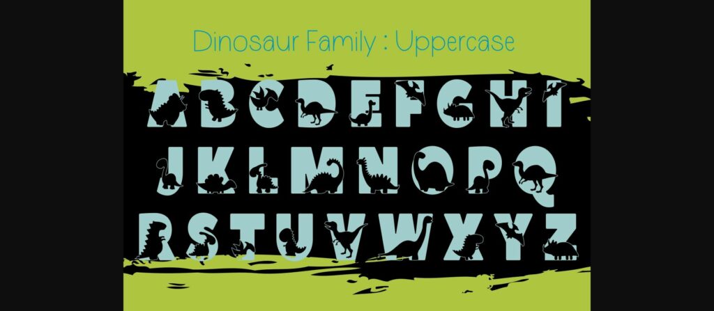 Dinosaur Family Font Poster 4