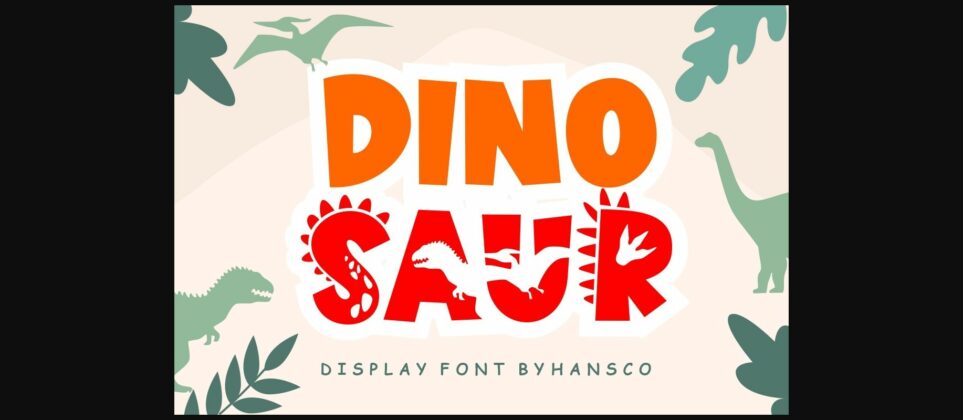 Dinosaur Font Font Poster 3