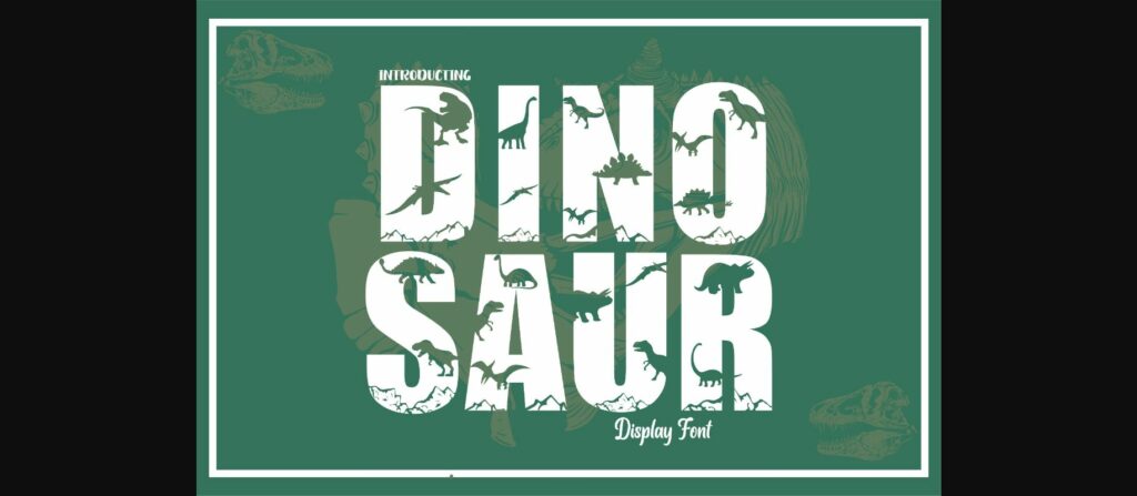 Dinosaur Font Poster 3