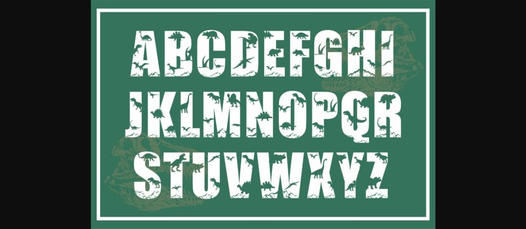 Dinosaur Font Poster 4