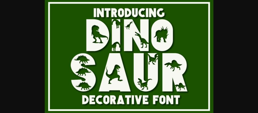 Dinosaur Font Poster 3