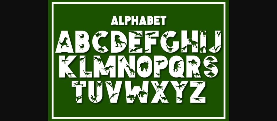 Dinosaur Font Poster 4