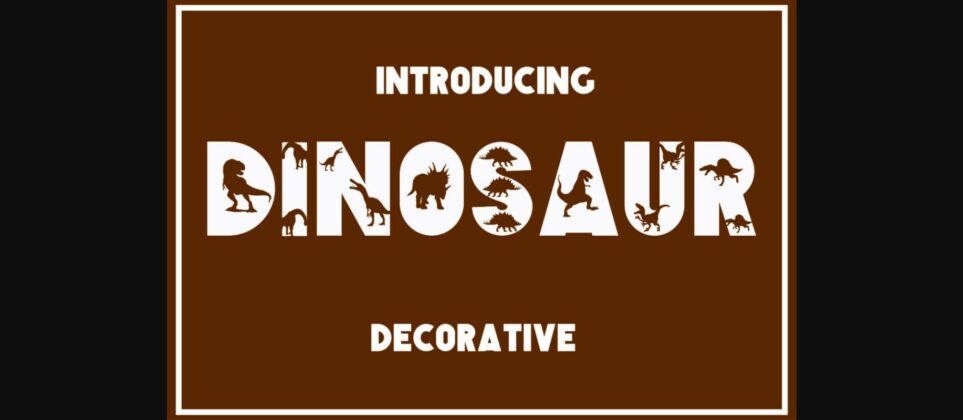 Dinosaur Font Poster 3